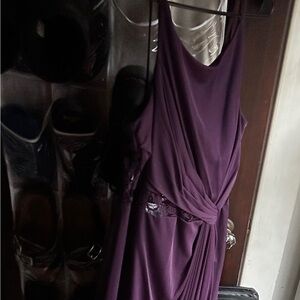 Women's Davids Bridal Plum Spaghetti Strap Bridesmaids Dress size 10